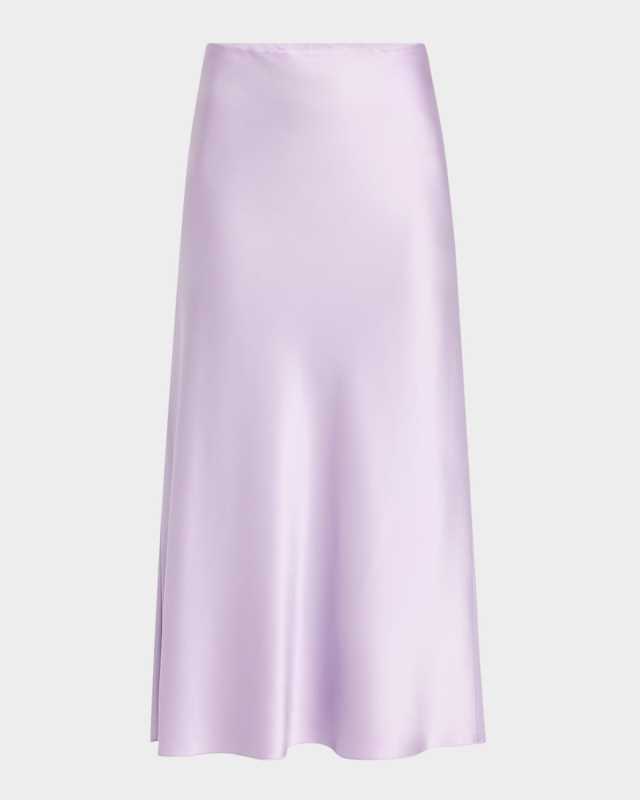 Clover Stretch-Silk Slip Skirt